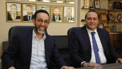 رئيسا الإفريقي والبنرزتي هيكل دخيل وسمير يعقوب