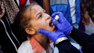 من حملة التطيعم في غزة