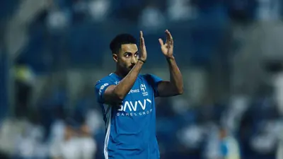 سالم الدوسري في مباراة الهلال والخليج