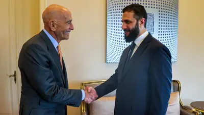 توم باراك مع الرئيس السوري أحمد الشرع