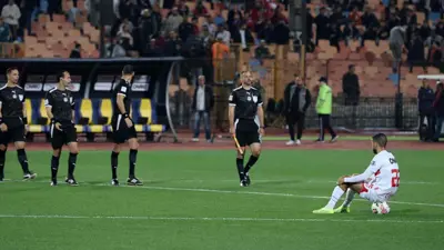 لقطة من مباراة انسحاب الأهلي أمام الزمالك