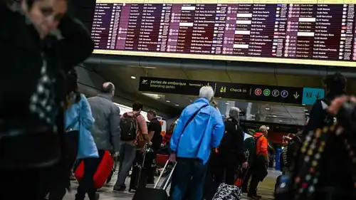 جانب من الاحتجاج في إيطاليا