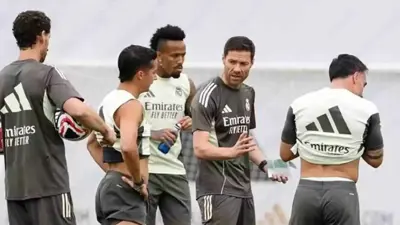 تشابي ألونسو في تدريبات ريال مدريد