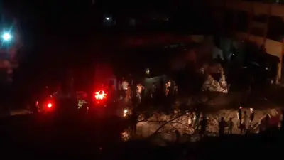 موقع الغارة في مدرسة عمرو بن العاص