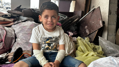 الطفل محمد حجازي في غزة