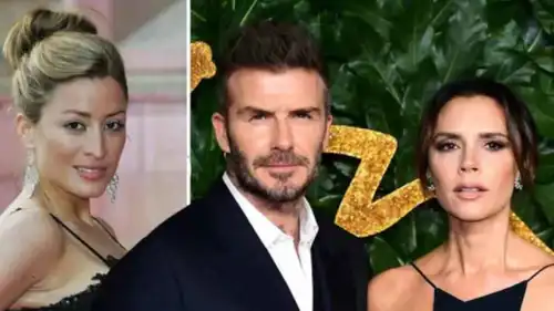 ديفيدبيكهام مع فيكتوريا وريبيكا لوس