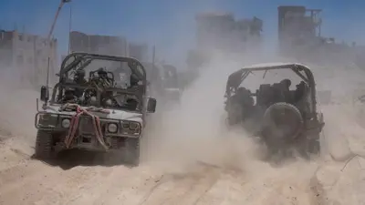 آليات عسكرية إسرائيلية جنوبي قطاع غزة