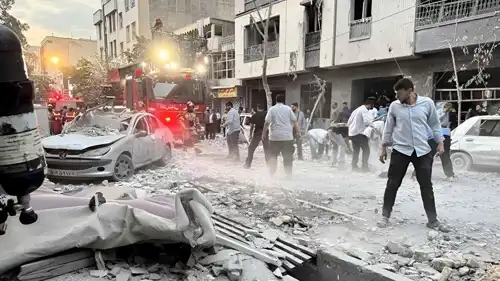 موقع تعرض لغارة سابقة في طهران