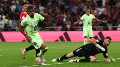 يامال سجل الهدف الثاني لبرشلونة ضد بلباو