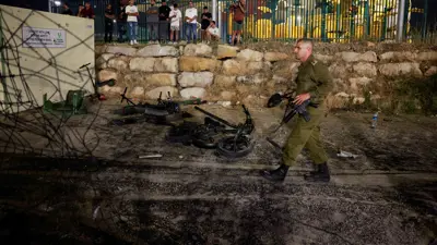 قوات إسرائيلية في موقع الهجوم