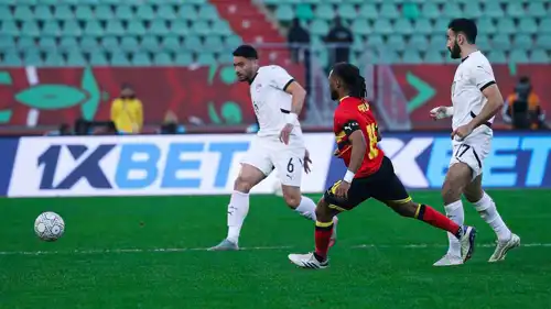 من مباراة مصر وأنغولا