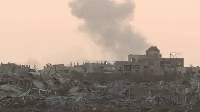 جانب من الدمار الذي تسببت به إسرائيل في غزة