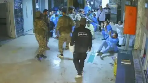 صورة من المشهد المتداول في مشفى السويداء