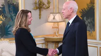 سعيد خلال استقباله المديرة العامة للمنظمة الدولية للعجرة