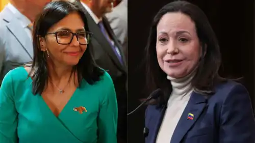 ماريا ماتشادو (يمين) ديلسي رودريغيز (يسار)