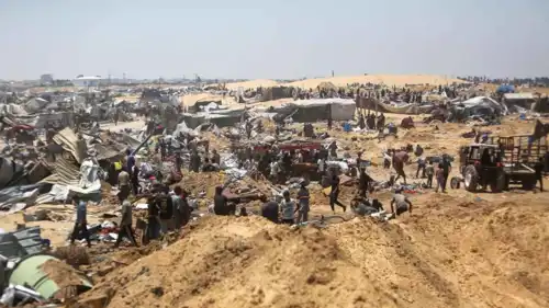 آثار المعاناة الانسانية جراء استمرار الحرب في غزة