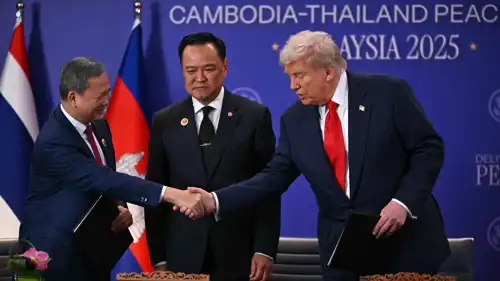 ترامب مهنئاً بعد توقيع الاتفاق بين كمبوديا وتايلاند