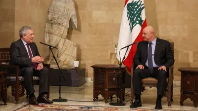 عون والوزير الإيطالي في قصر بعبدا