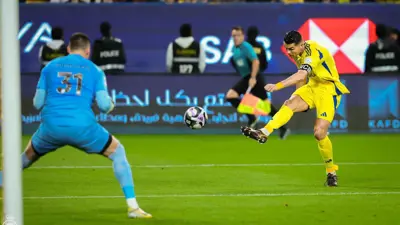 رونالدو في مباراة النصر والشباب 