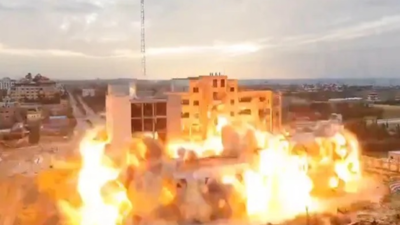 أرشيفية لنسف مباني سكنية في مدينة رفح