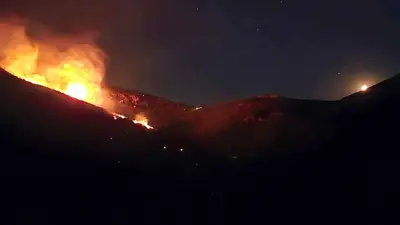 حرائق الغابات في جبال مصياف