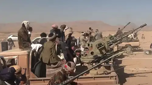 حشود حوثية في الجوف