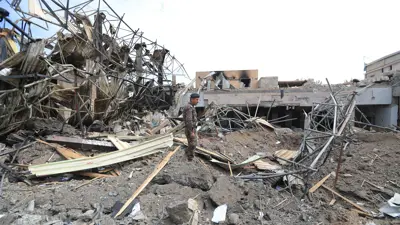 هجوم إسرئيلي سابق على مواقع حوثية