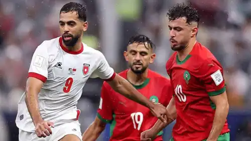 مباراة نهائي كأس العرب بين المغرب والأردن 
