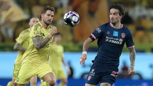 من مباراة الفيحاء والنصر في دوري روشن