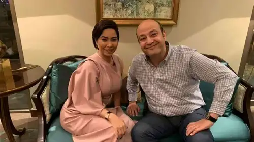 عمرو أديب وشيرين عبد الوهاب 