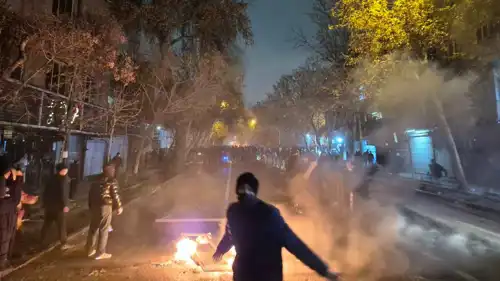 من الاحتجاجات في إيران