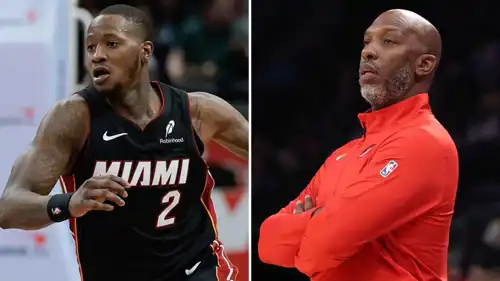 تشونسي بيلوبس مدرب بورتلاند تريل بليزرز وتيري روزير لاعب ميامي