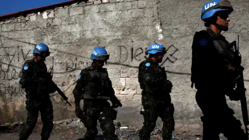 قوات حفظ السلام التابعة للأمم المتحدة في مدينة برانس، هايتي