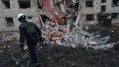 آثار الدمار في منطقة زابوريجيا