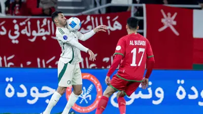 من مباراة السعودية وعمان في خليجي 26