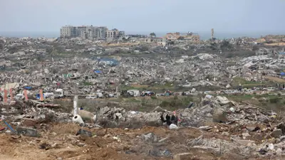 مشهد من الدمار في غزة