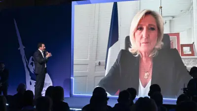 مارين لوبان تتحدث عبر الفيديو مع ماتيو سالفيني