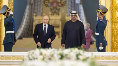 الشيخ محمد بن زايد وبوتين في لقاء أرشيفي بموسكو