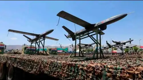 مسيّرات عرضتها ميليشيا الحوثي في صنعاء