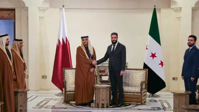 الشرع مع رئيس الوزراء القطري