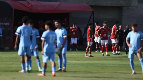 لقطة من مباراة الأزمة بين الأهلي وبيراميدز