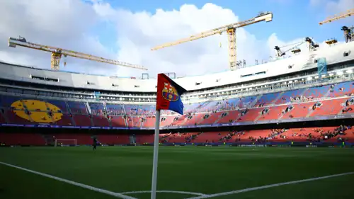 ملعب كامب نو قبيل انطلاق مباراة برشلونة ضد نيوكاسل