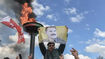 من احتجاجات سابقة لمؤيدي حزب العمال الكردستاني