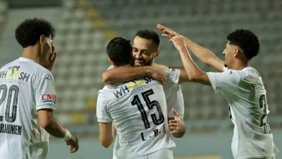 احتفال لاعبي بيراميدز