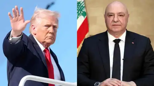 الرئيس الأمريكي ونظيره اللبناني