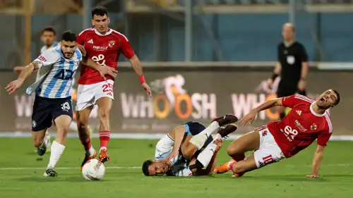 حامد حمدان وزيزو في مباراة الأهلي وبيراميدز