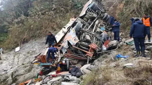 من موقع الحادث قي نيبال