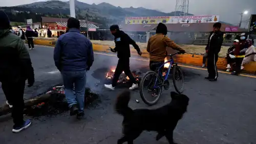 جانب من احتجاجات الديزل في الإكوادور