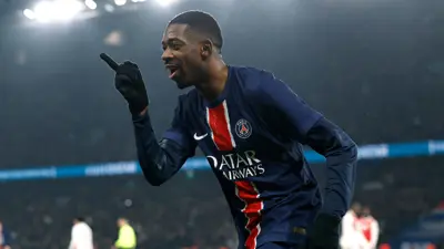 عثمان ديمبيلي في مباراة سان جيرمان وموناكو