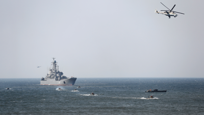 قطع عسكرية روسية في بحر البلطيق